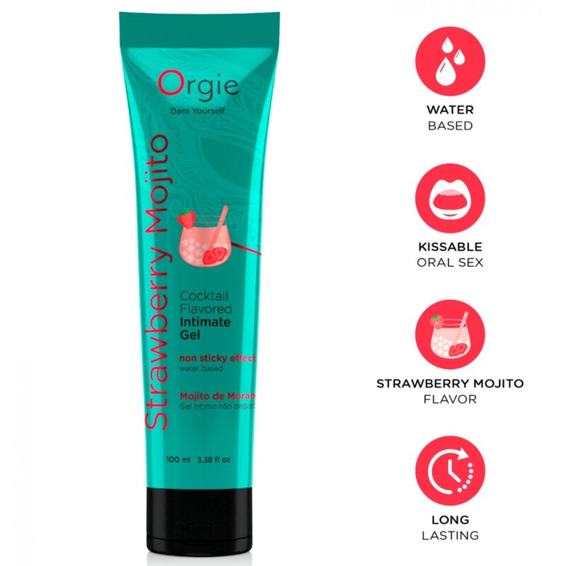 Orgie-Lube Tube Cocktail Mojito mit Erdbeere Gleitgel