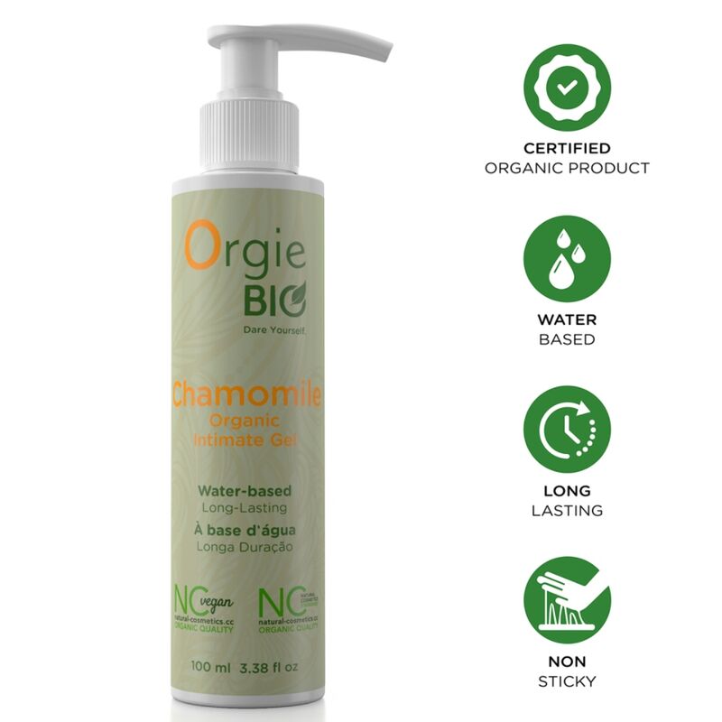 Orgie-Bio Gleitgel Bio Wasser Basis mit Kamille · Kosmetika & Aphrodisiaka