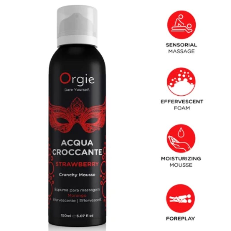 Orgie-Crocante Wasser Erdbeermassage Mousse 150 ml · Kosmetika & Aphrodisiaka
