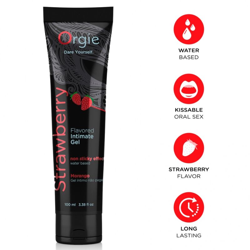 Orgie-Lube Tube Gleitgel mit Erdbeeraroma 100 ml · Kosmetika & Aphrodisiaka