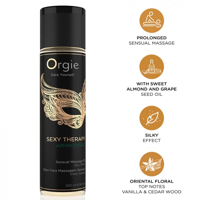 Orgie-Sexy Therapy Aphrodisiac Massageöl 200 ml · Kosmetika & Aphrodisiaka