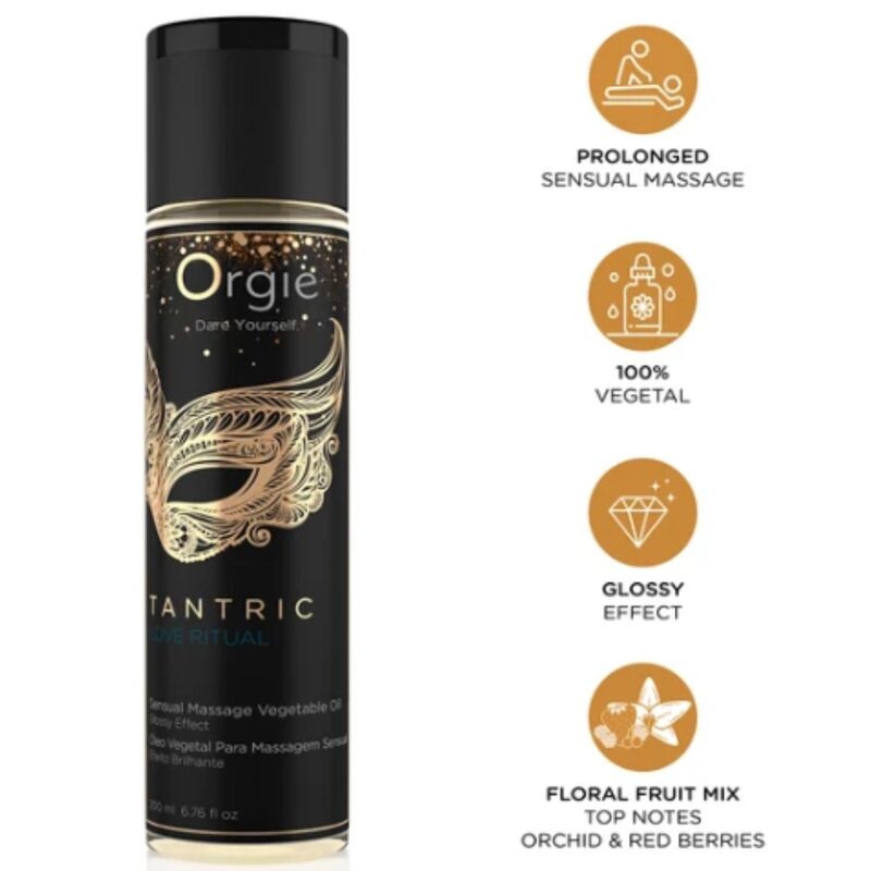 Orgie-Tantric Love Ritual Pflanzliches Massageöl 200 ml