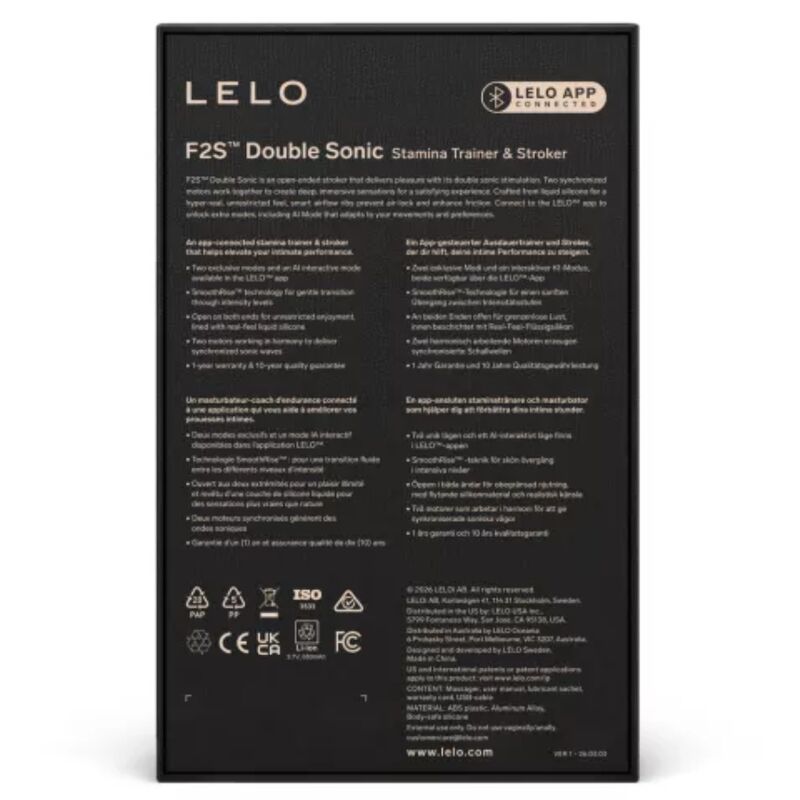 Lelo-F2S Double Sonic Masturbator Mann Grün Öl · Sextoys (Bild 5)