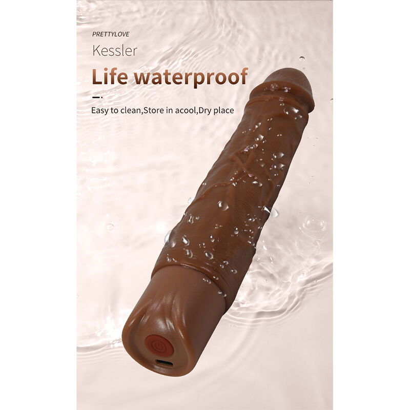 Pretty Love-Kessler Dildo Realistisch Vibrator 22 cm Braun · Sextoys (Bild 5)