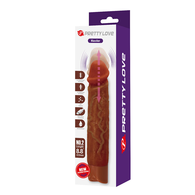Pretty Love-Kessler Dildo Realistisch Vibrator 22 cm Braun · Sextoys (Bild 9)
