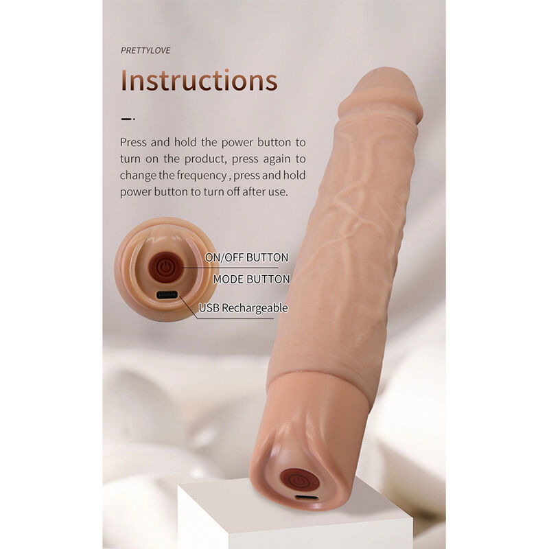 Pretty Love-Kessler Dildo Realistisch Vibrator 22 cm Natural · Sextoys (Bild 4)