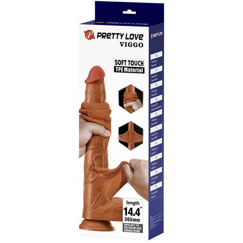 Pretty Love-Viggo Dildo Realistisch Flexibel 36,5 cm Braun · Sextoys (Bild 2)