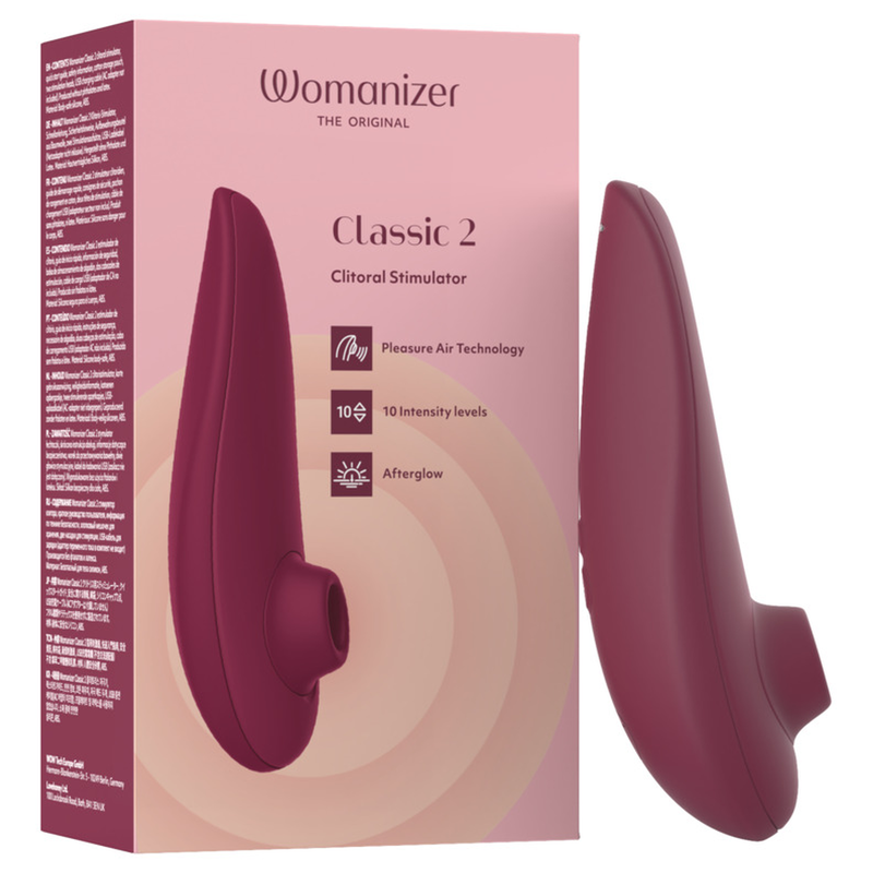 Womanizer-Classic 2 Klitoris-Stimulator Bordeaux-Silikon, 10
