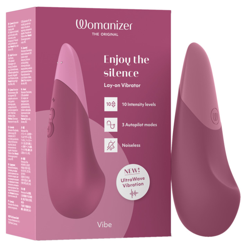 Womanizer-Vibe Lay-on Leiser Vibrator Dusky Pink-Silikon, 10 Stufen